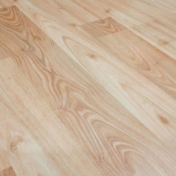 Smooth light brown wooden flooring with natural texture and patterns.
